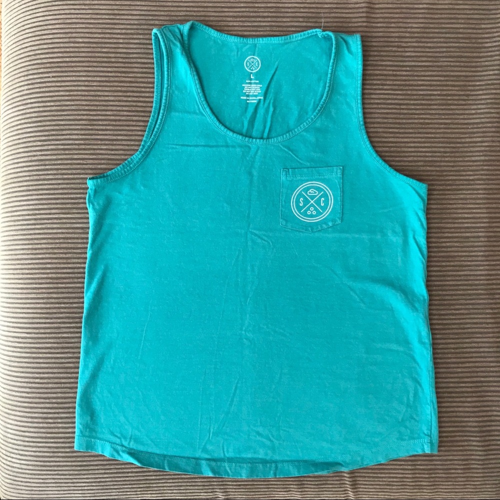 Teal Unisex Sand Cloud Tank